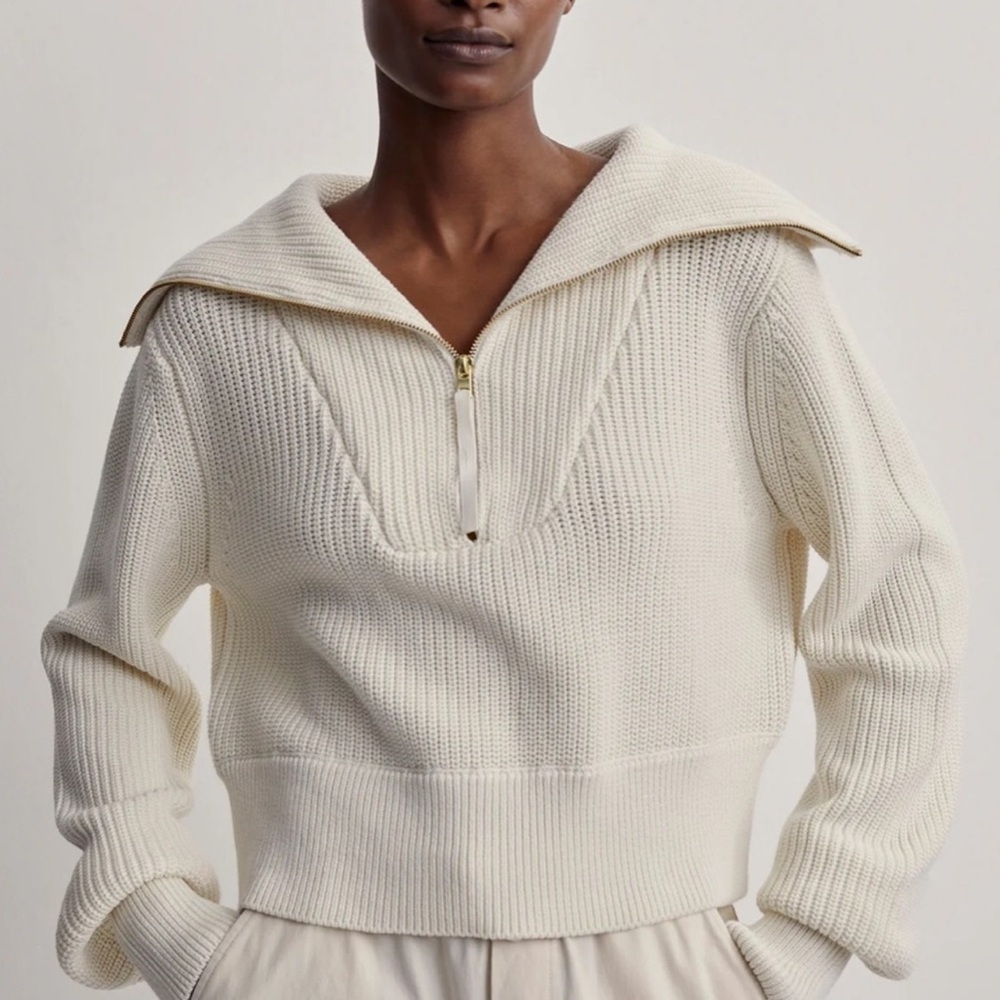 Varley Mentone Half-Zip Knit Pullover Sweater